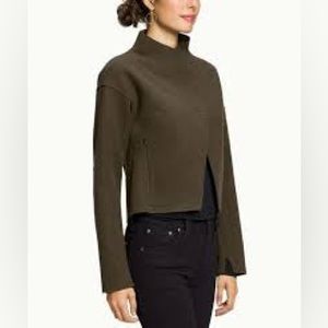 NAU Felt Up Merino Wool Jacket Dark Kelp Olive Green / Brown